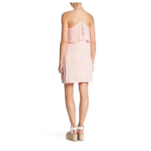 Splendid Dress M NWT Striped Halter Linen Blend Summer Flounce Brunch Dressy - Picture 7 of 13